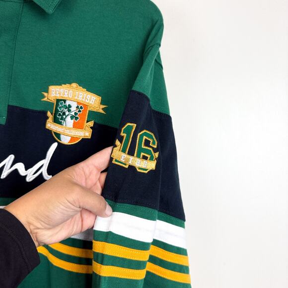 Retro Irish Heritage Collection #16 Green Polo Shirt Mens - L - Picture 4 of 11